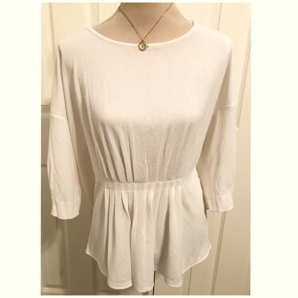 NWT Alfani, Deco Breeze, Cinched Front Top - Picture 5 of 10